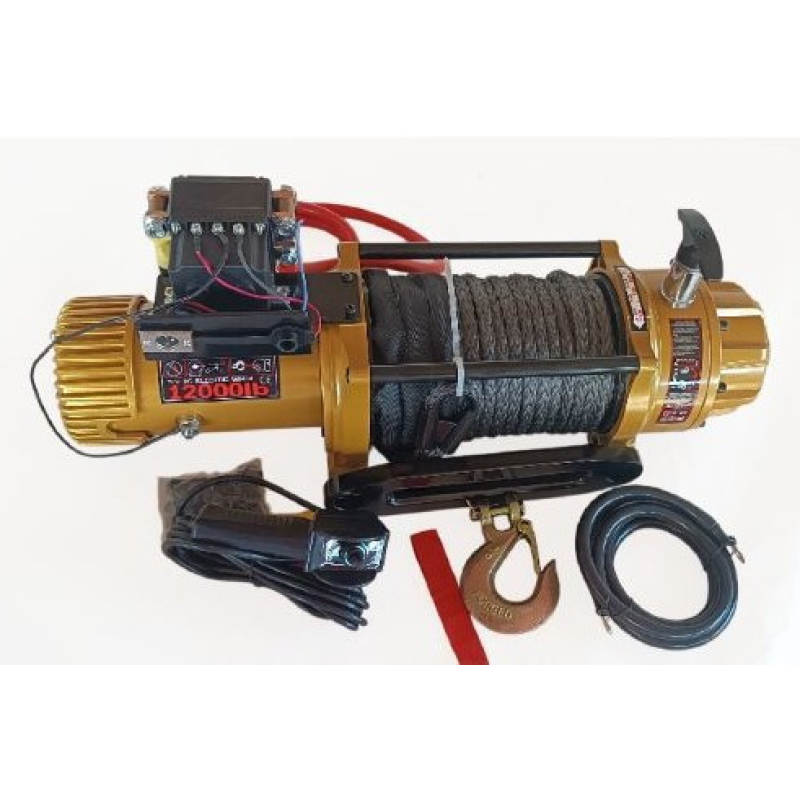 Лебідка електрична автомобільна GOLDENPOWER EWB75(5300кг) на синтетичному тросі